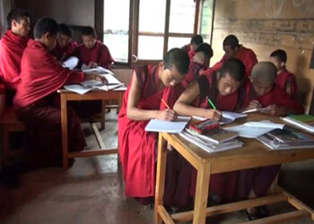 Breaking the barrier, monks at Gatsheling Monastery learn English