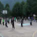 Aerobic dance for students attracts parents as well