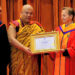 Tshulag Lopen honoured with peace award and honorary doctorate