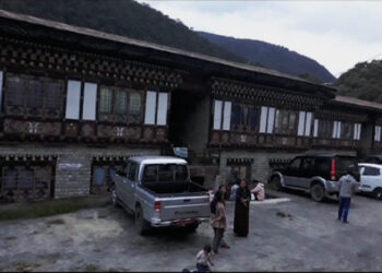 Maintenance of NHDCL colony in Trashi Yangtse in progress