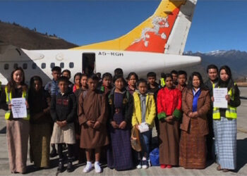 Students in Bangkok on a trip sponsored by Drukair
