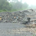 Ongoing Gelegphu industrial road construction damaged by rain recently