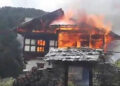 Fire guts a two-storey house in Bumthang