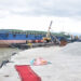 Export of stone aggregates via inland waterways