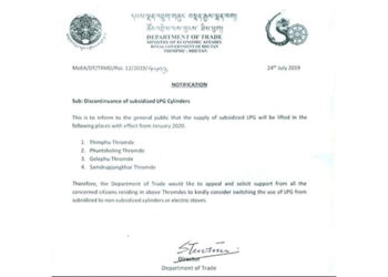 No more subsidized LPG cylinders in major thromdes