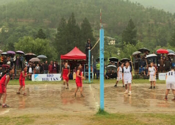 Team Nganglam wins the 2nd women’s open volleyball championship