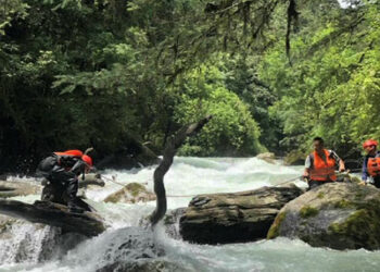 Woman washed away by Thim-Chhu