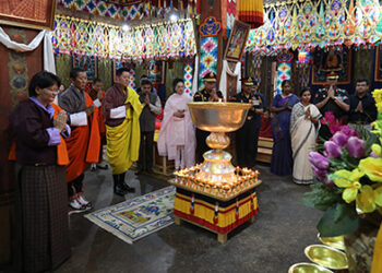 His Majesty offers prayers in memory of HE Sushma Swaraj