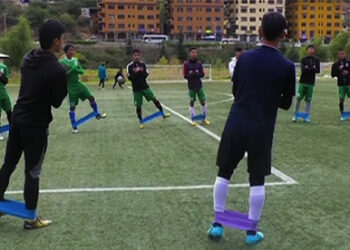 Bhutan U19 footballers in Bahrain for the 2020 AFC U19 Qualifiers