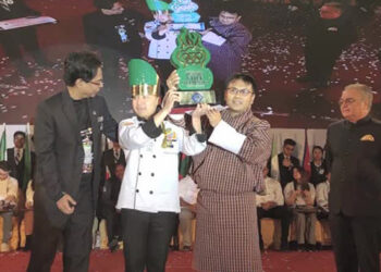Bhutan wins the the best sustainability initiative at the 6th Young Chef Olympiad