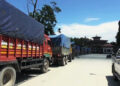 Transporters in Gelegphu request govt. to allow Indian trucks to transport boulders from Gelegphu.