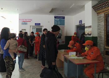 Overcrowding issue at the JDWNRH; officials request people to use Druk Trace App