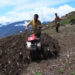 Mechanised farming in Jangphootse where there is still no motor-able- T/Yangtse