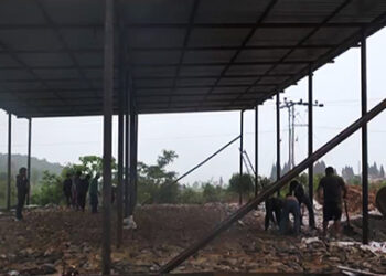 A group of high school boys in Damphu make the best of school closure