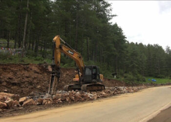 Four-lane road widening work in Thimphu to be completed by next July