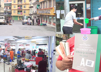 Residents cautious in coming out on the first day of relaxation in Phuentshogling