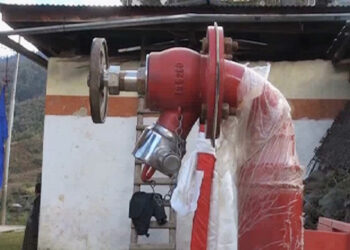 Rukoobji village gets fire hydrants, Wangdue Phodrang