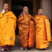 His Holiness the Je Khenpo confers tashi lekdhar to the new Tsugla Lopen, Yonten Lopen and Getsho Lopen