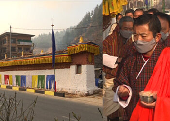 Lyonchhen attends consecreation of Chorten Dangrim at Lungtenphu