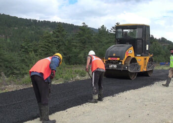 Blacktopping of the internal roads of Bumthang town begins