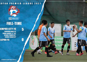 Thimphu City goes top with 5-0 win over Gelegphu FC