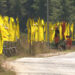 DeSuups hoist Zhabten flags