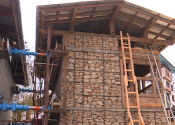 Full-scale test of Bhutanese structure to earthquake