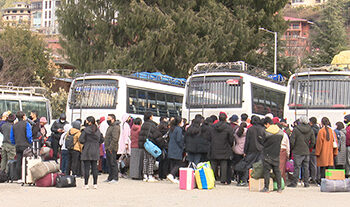 More than 200 stranded people in Thimphu left for various districts