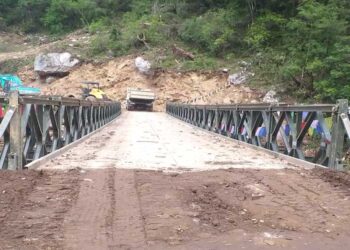 People in Gagar-Karshong welcome bridge over Mangdechhu – Trongsa