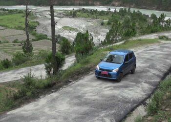 Road resurfacing benefiting people even before its completion in Punakha