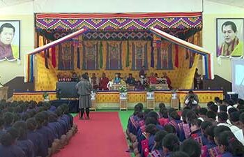 Her Majesty the Queen Mother Dorji Wangmo Wangchuck visits schools in Tsirang