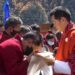HRH Gyaltshab Jigme Dorji Wangchuck hands over Tsamdro Use Thram to residents of Merak and Sakteng