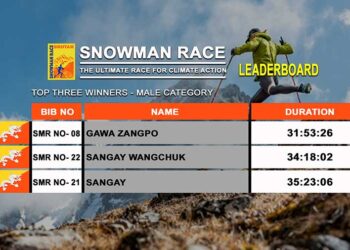 Bhutanese runners dominate the Snowman Race