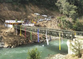 Bhalue chiwog gets a Bailey Bridge- Punakha