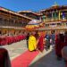 HH the Je Khenpo presides over preliminary consecration rituals of Wangdue Dzong