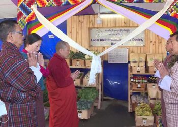 Sales outlet in Thimphu for farmers in Dagana