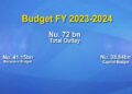 Nu 72bn budget outlay estimated for FY 2023-2024