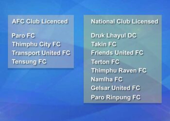 Club licensing to professionalise football clubs in Bhutan