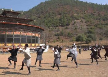 Punakha Tshechu preparation in full swing
