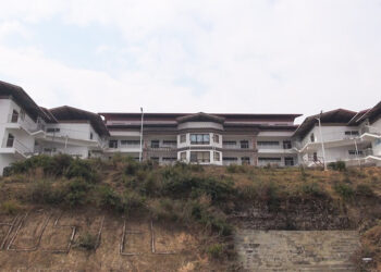 Kanglung’s Covid Hospital covered in overgrown bushes