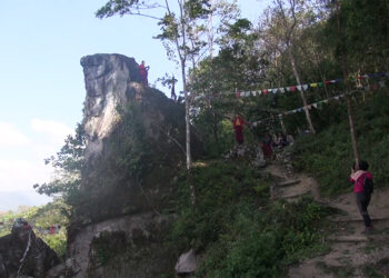 Enhanced amenities await devotees at Dho Namkhai Kaw, the sacred sky pillar rock – Dagana