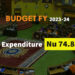 Budget for FY 2023-2024 at almost Nu 75bn