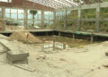 International standard swimming pool nearing completion, Thimphu