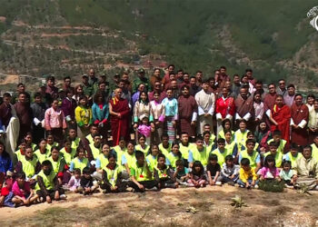 Her Majesty Queen Mother Tseyring Pem Wangchuck joins tree plantation