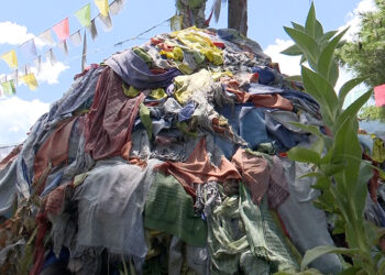 Environmental concerns rise as worn-out prayer flags pile up at Sangaygang, Thimphu
