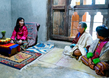 Her Majesty Queen Mother Dorji Wangmo Wangchuck ends her visit to Pema Gatshel