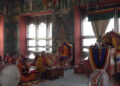 Dorji Lopen presides over Chenrezig Drubchhen at Rinchentse Lhakhang in Darla, Chhukha