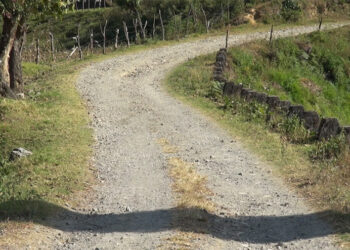 Rangzhikhar farm road in Trashigang in need of blacktop