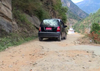 Gangzur GC road in Lhuentse awaits resurfacing