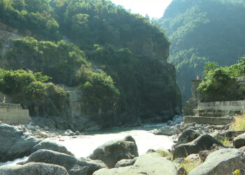 Realignment of Nganglam highway ongoing as people await Kuri-Gongri bridge reconstruction